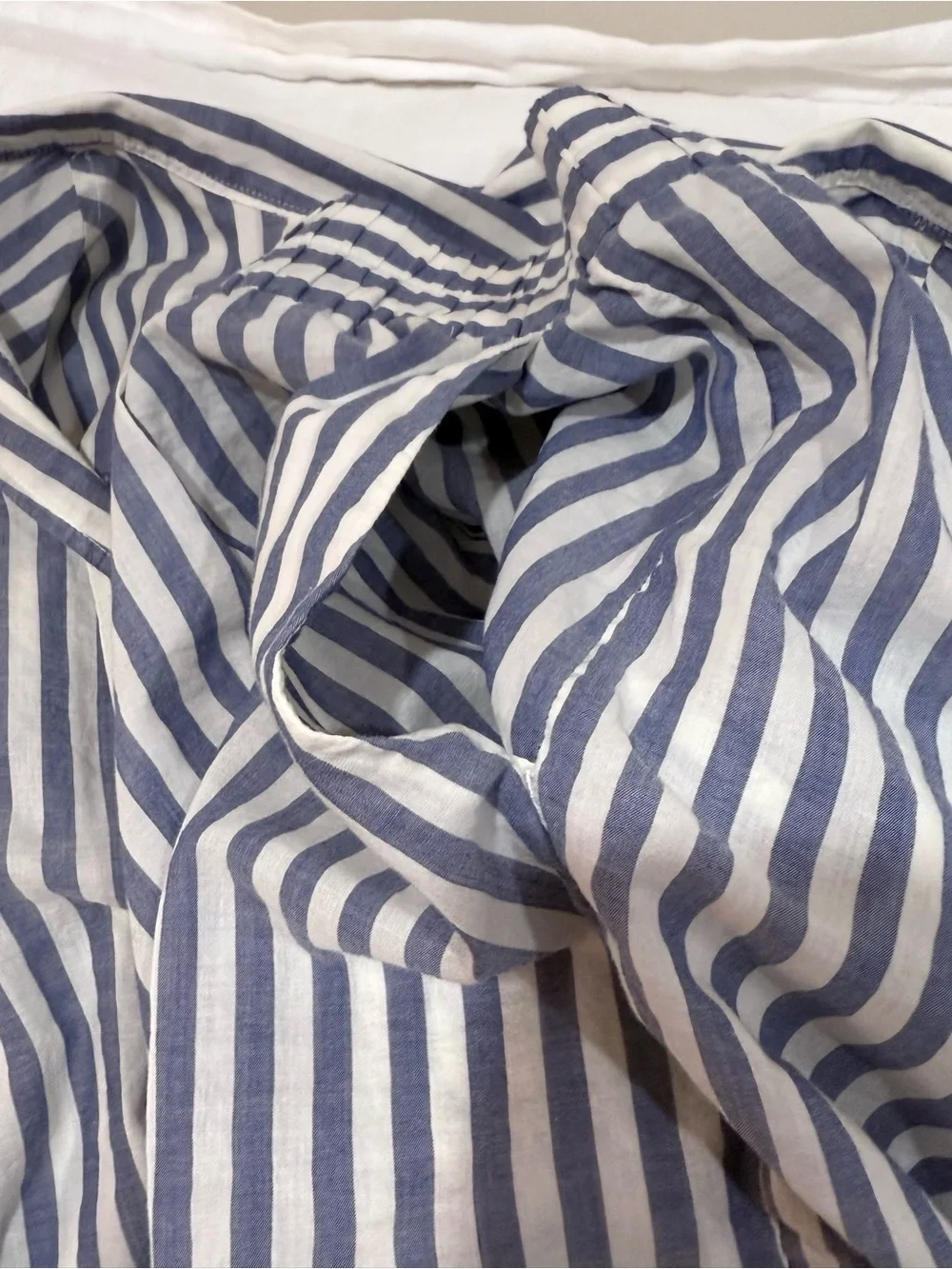 J. Crew NWOT Blue & White Cotton Voile Tunic Set in Stripe With Pockets - Picture 10 of 10